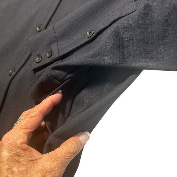 OSKA Black Viscose Button Down Shirt Dress Sz 0 - Picture 8 of 13